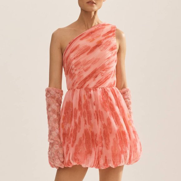 Anthropologie Hutch One-Shoulder Floral Romper